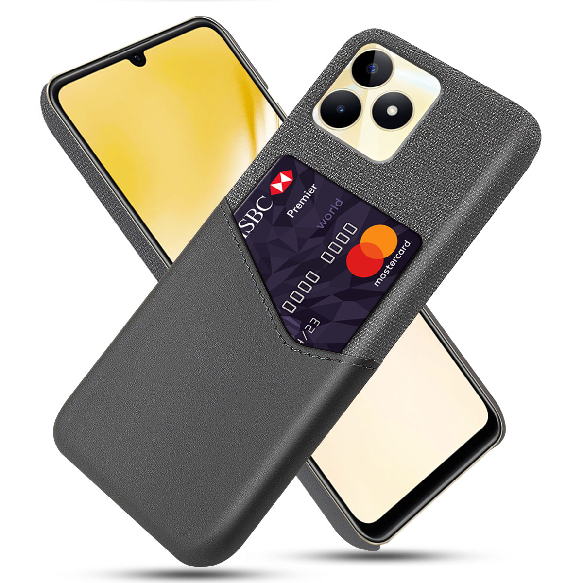 PC+PU Leather Case for Realme Narzo N53 4G Card Holder Phone Shell Anti-Scratch Cover PC+PU Leather Case for Realme Narzo N53 4G Card Holder Phone Shell Anti-Scratch Cover